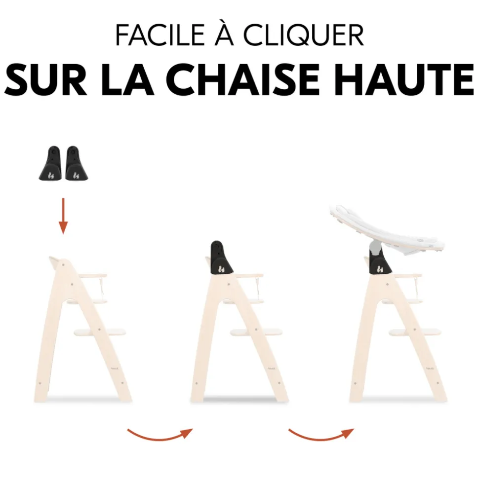 Adaptateur pour chaise haute arketa noir