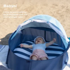 Aire de jeux bébé anti uv babyni marinière
