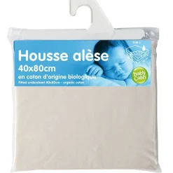 Alèse en jersey coton origine biologique 40 x 80 cm