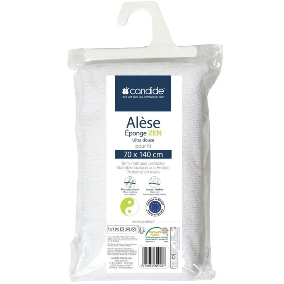 Alèse éponge viscoce de bambou zen 70x140cm blanc