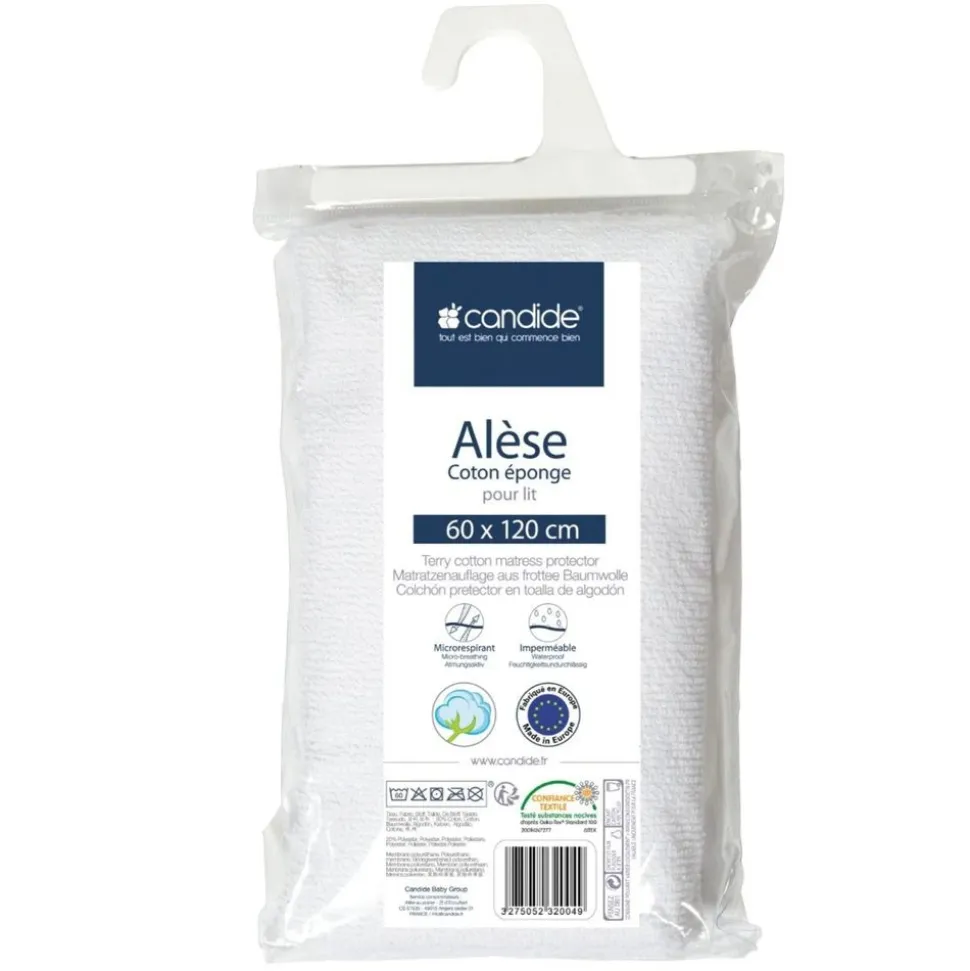 Alèse éponge 60x120cm blanc