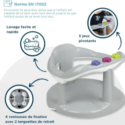 Anneau de bain aquababy gris velours