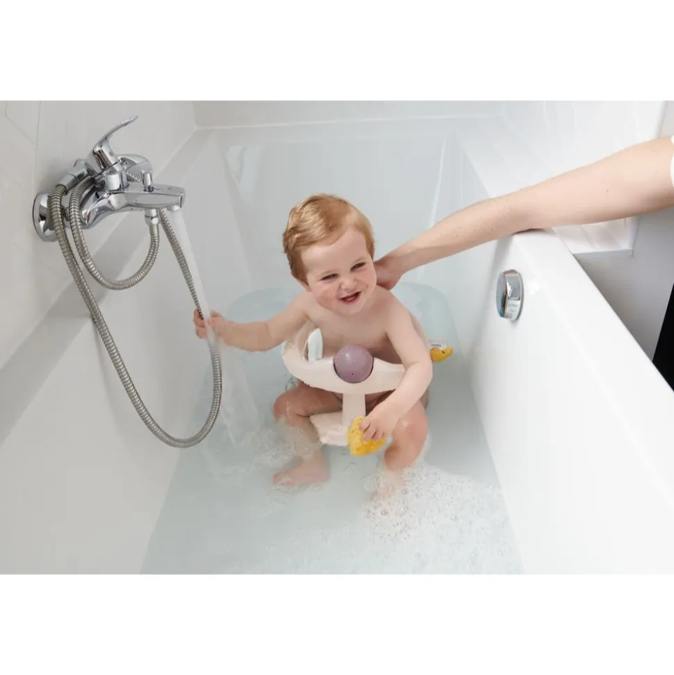 Anneau de bain pivotant beige/lavende