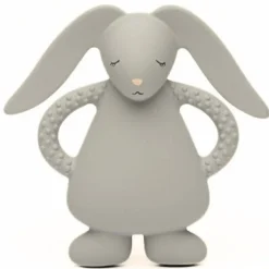 Anneau de dentition lapin en caoutchouc naturel gris