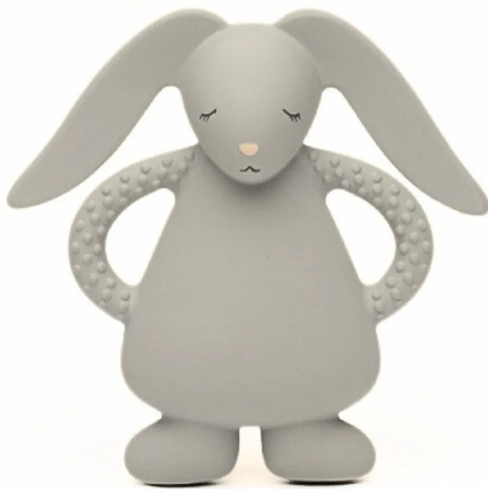 Anneau de dentition lapin en caoutchouc naturel gris