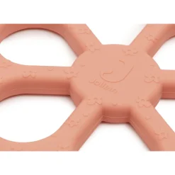 Anneau de dentition silicone bébé flower coral rose