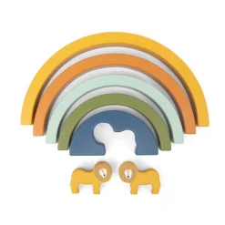 Arc-en-ciel à empiler en bois - mr. lion