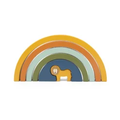 Arc-en-ciel à empiler en bois - mr. lion