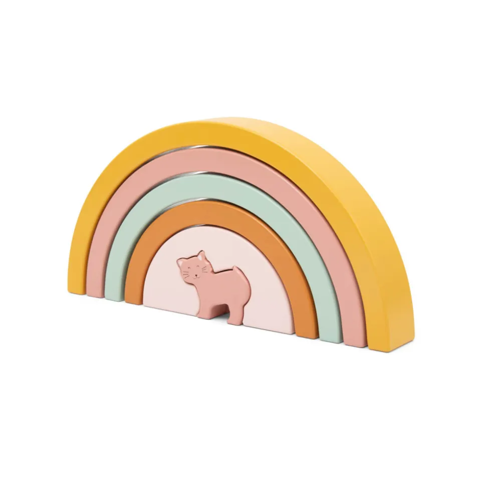 Arc-en-ciel enfant à empiler en bois - mrs. cat