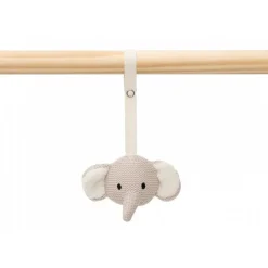 Arche d'éveil en bois avec 3 peluches animals