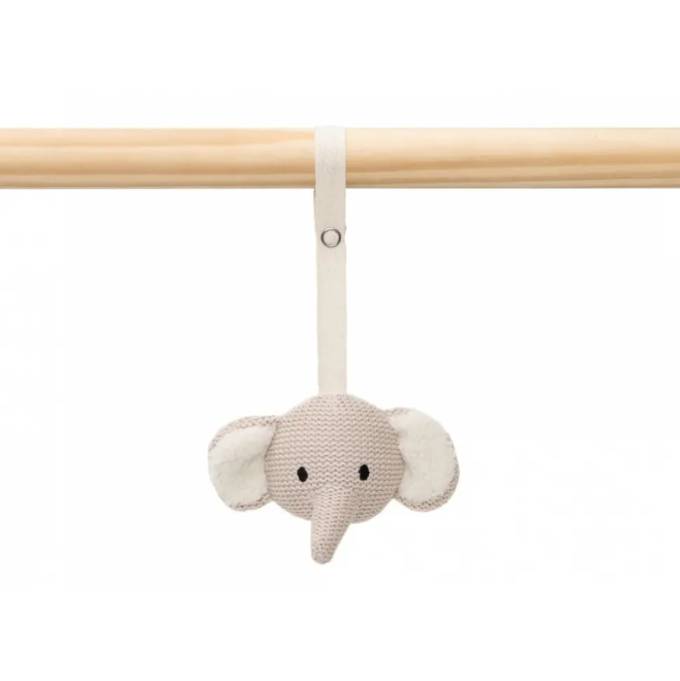 Arche d'éveil en bois avec 3 peluches animals