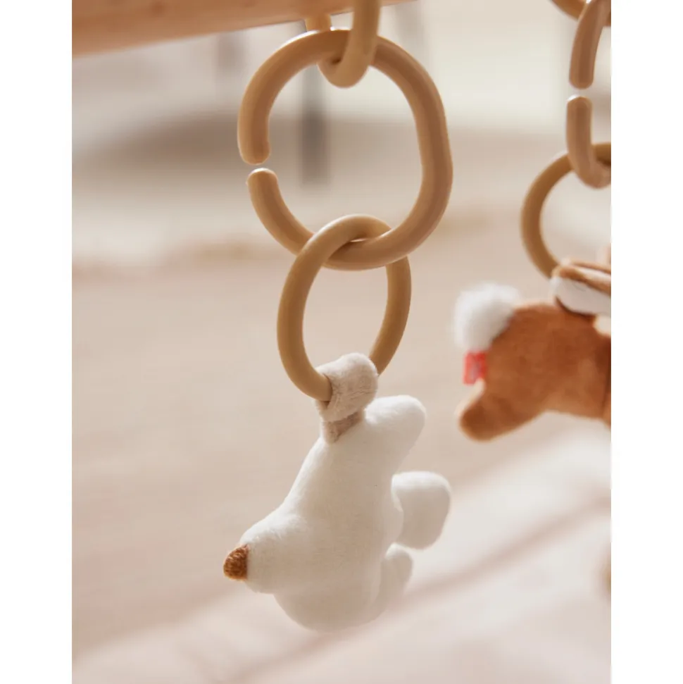 Arche d'éveil en bois + set de jouets d'activités bali, moka & snow