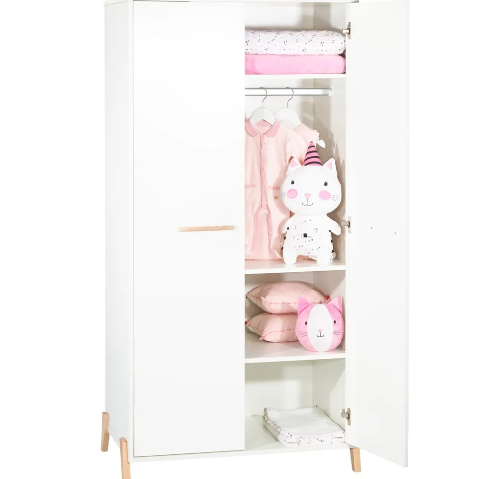 Armoire chambre bébé 2 portes joy naturel