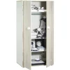 Armoire chambre bébé 2 porte smile hêtre cendré