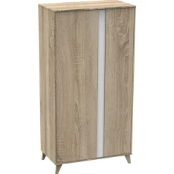 Armoire chambre bébé 2 portes nova blanc lin