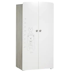 Armoire chambre bébé 2 portes teddy
