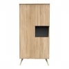Armoire 1 gde et 2 petites portes bois seventies