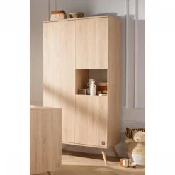 Armoire 1 gde et 2 petites portes bois seventies