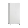 Armoire 2 portes blanc/noir simple