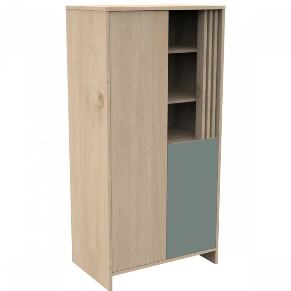 Armoire portes et niche sauge tokyo