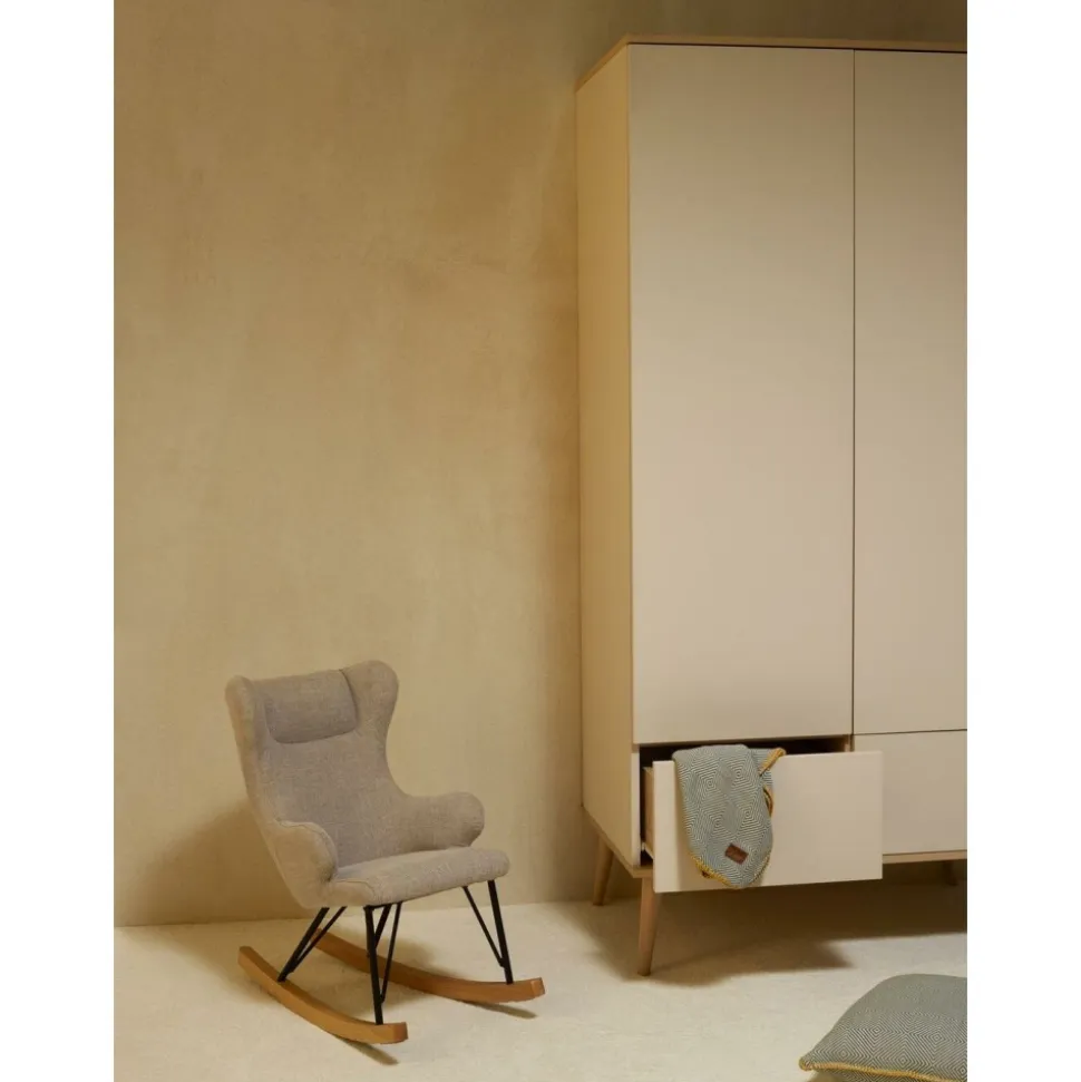 Armoire 2 portes flow argile et oak