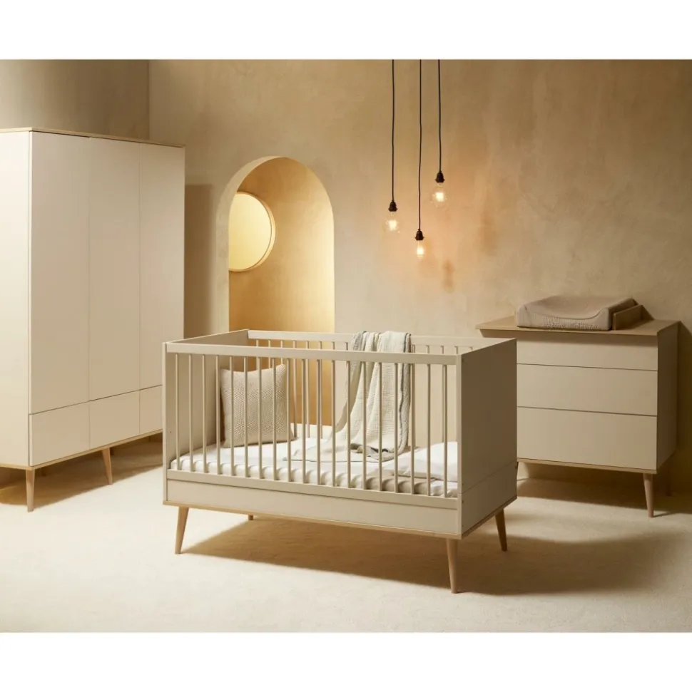 Armoire 3 portes flow argile et oak
