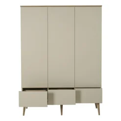 Armoire 3 portes flow argile et oak