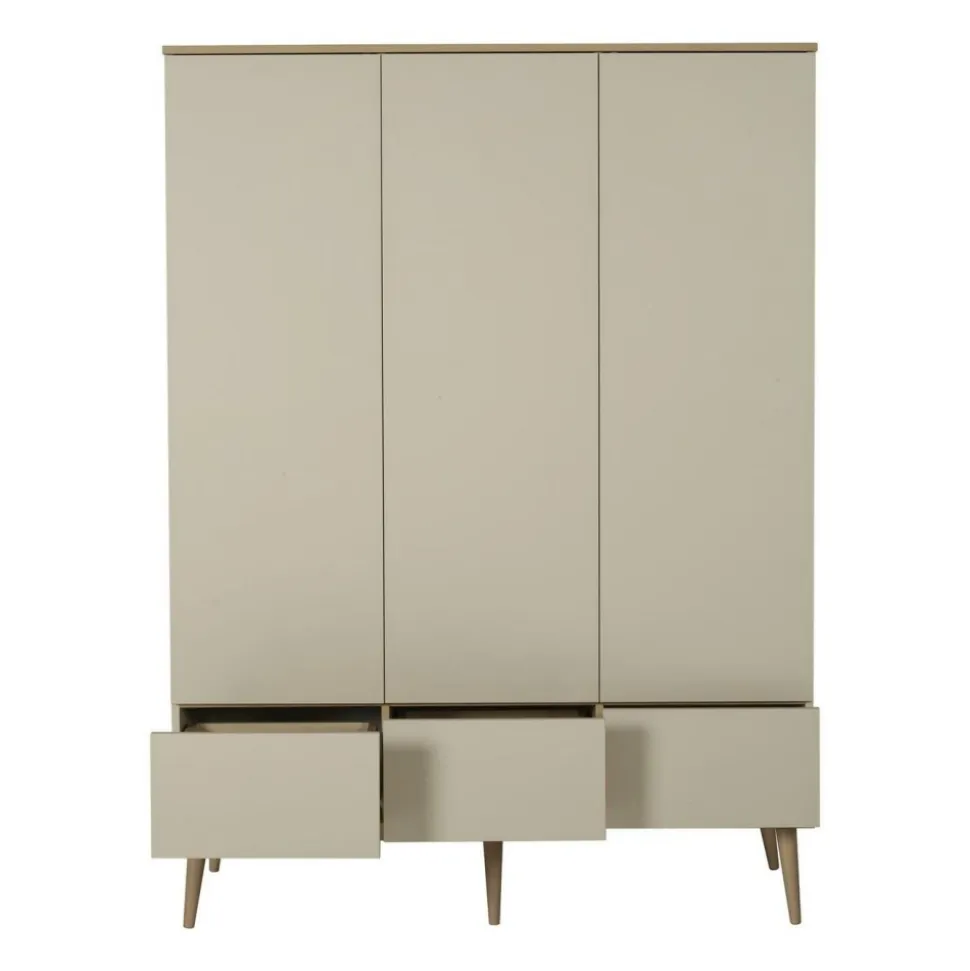 Armoire 3 portes flow argile et oak