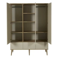 Armoire 3 portes flow argile et oak