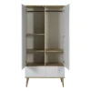 Armoire 2 portes flow white et oak