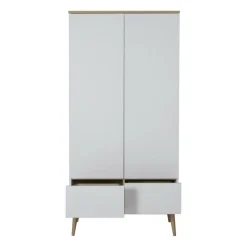 Armoire 2 portes flow white et oak