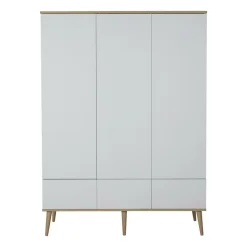 Armoire 3 portes flow white et oak