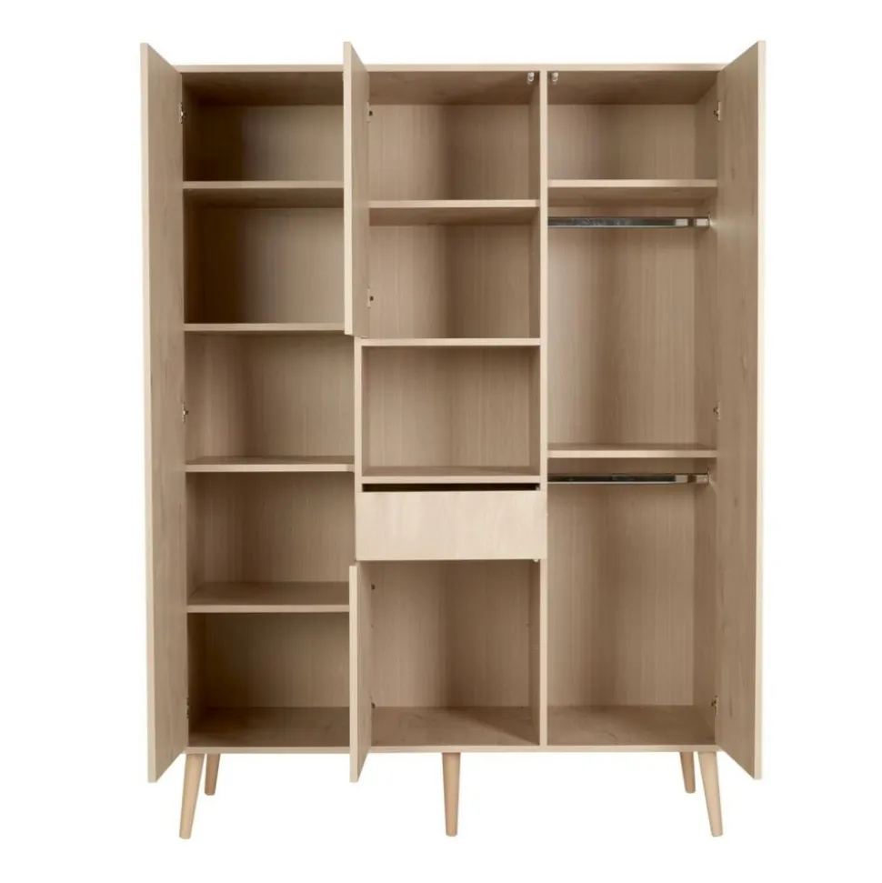 Armoire 4 portes 1 niche cocoon natural oak