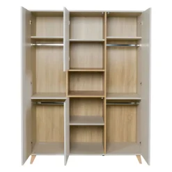 Armoire 4 portes 1 niche loft - argile