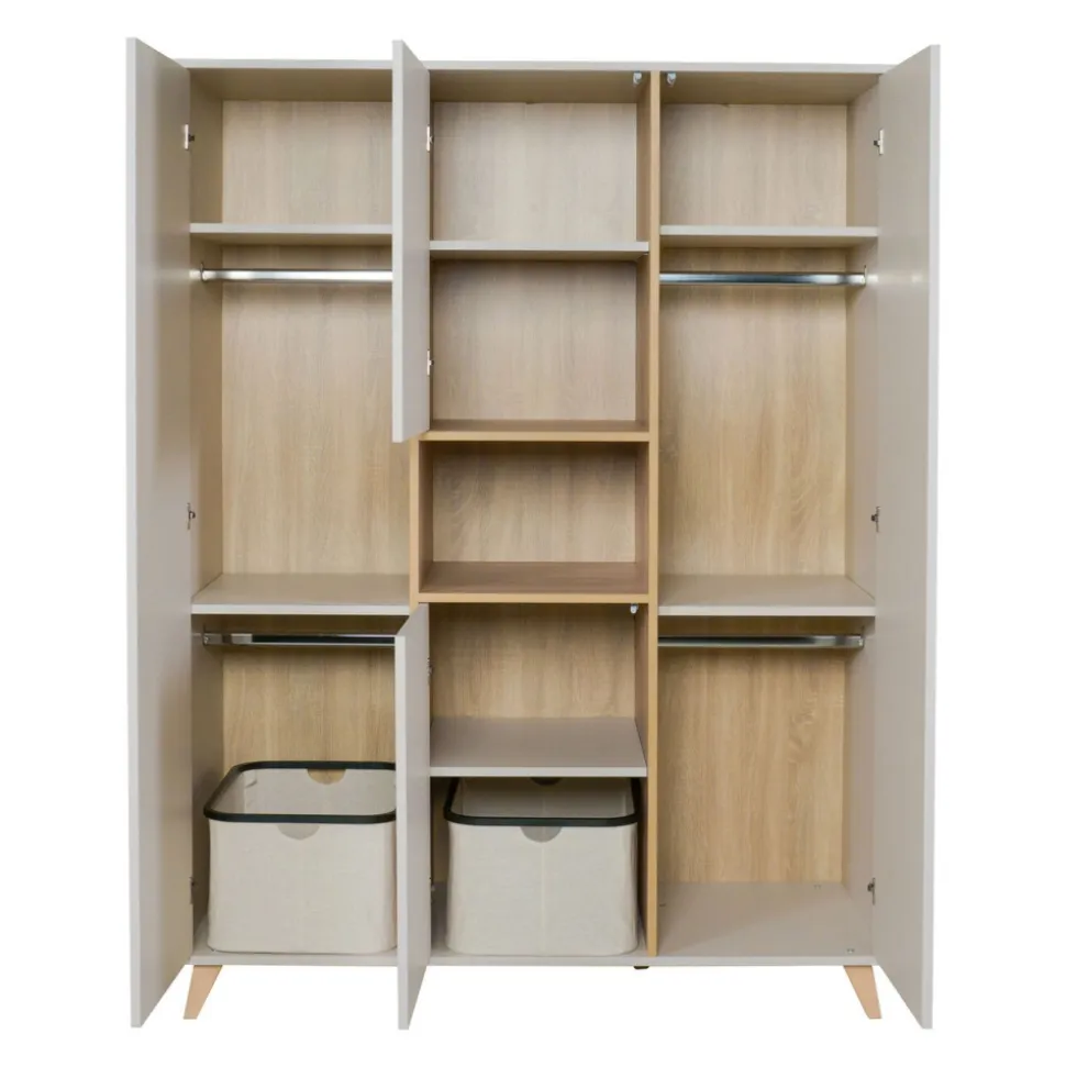 Armoire 4 portes 1 niche loft - argile