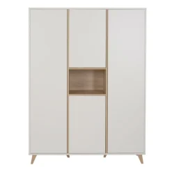 Armoire 4 portes 1 niche loft white