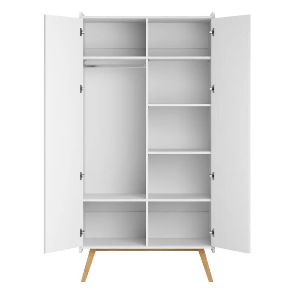 Armoire 2 portes vintage blanc
