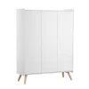 Armoire 3 portes vintage blanc
