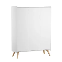 Armoire 3 portes vintage blanc