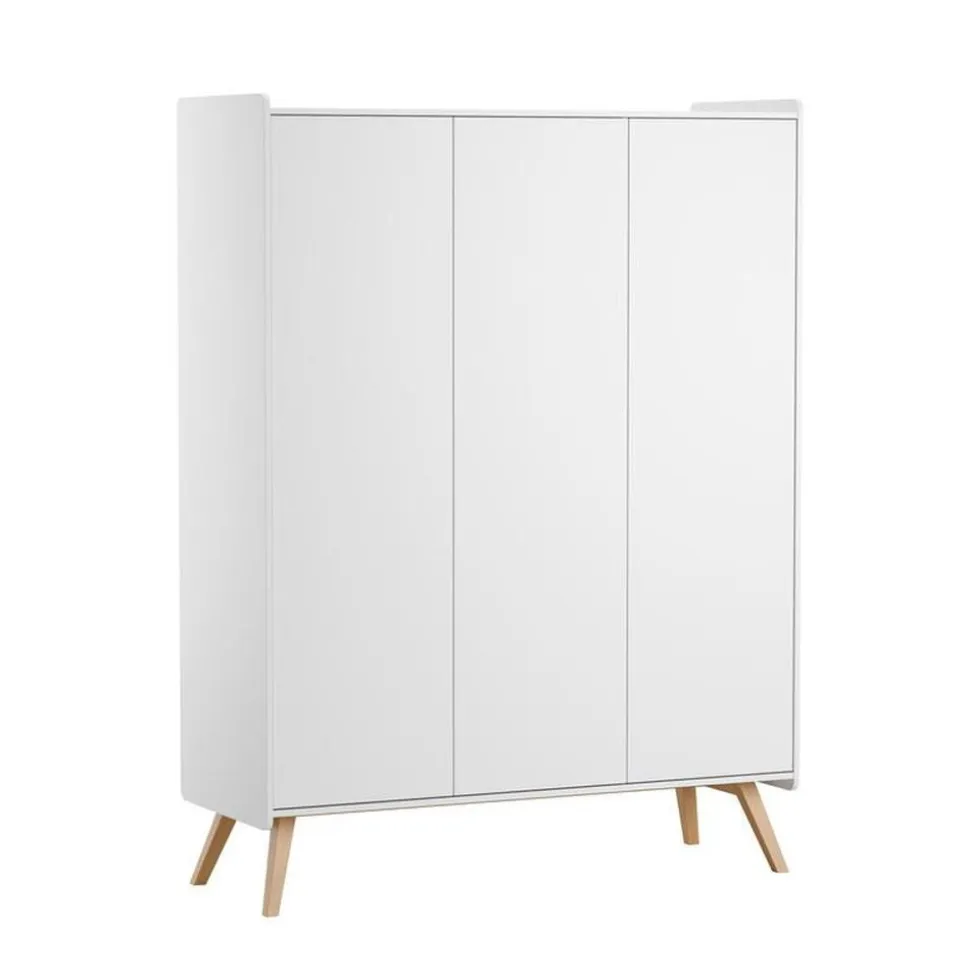 Armoire 3 portes vintage blanc