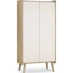 Armoire 2 portes vintage fresh chêne/sable beige