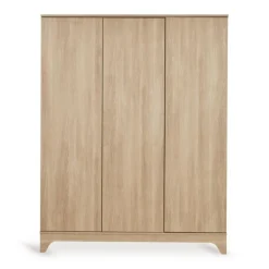 Armoire xl avec 3 portes battantes tsugi - honey ash