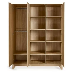 Armoire xl avec 3 portes battantes tsugi - honey ash