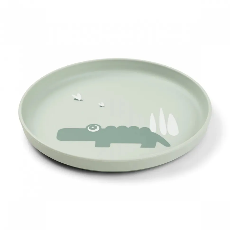 Assiette bébé foodie croco vert