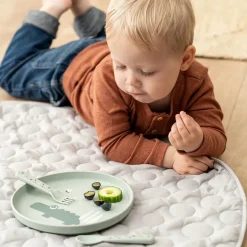 Assiette bébé foodie croco vert