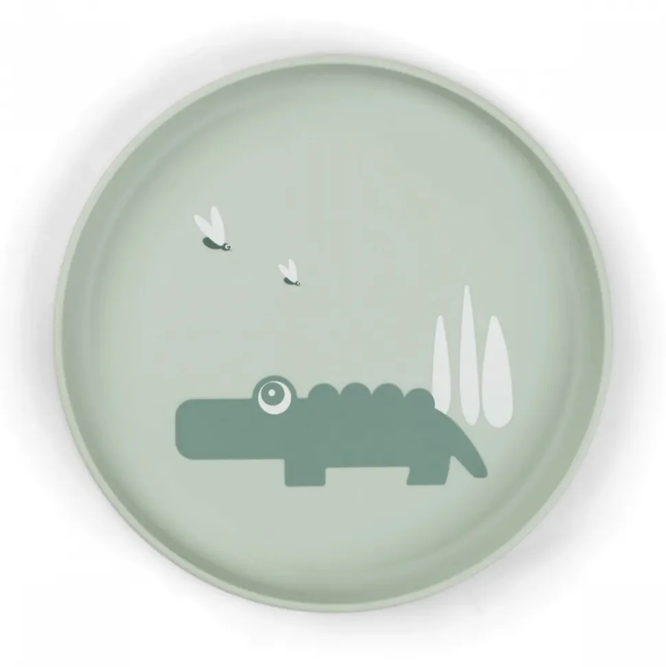 Assiette bébé foodie croco vert