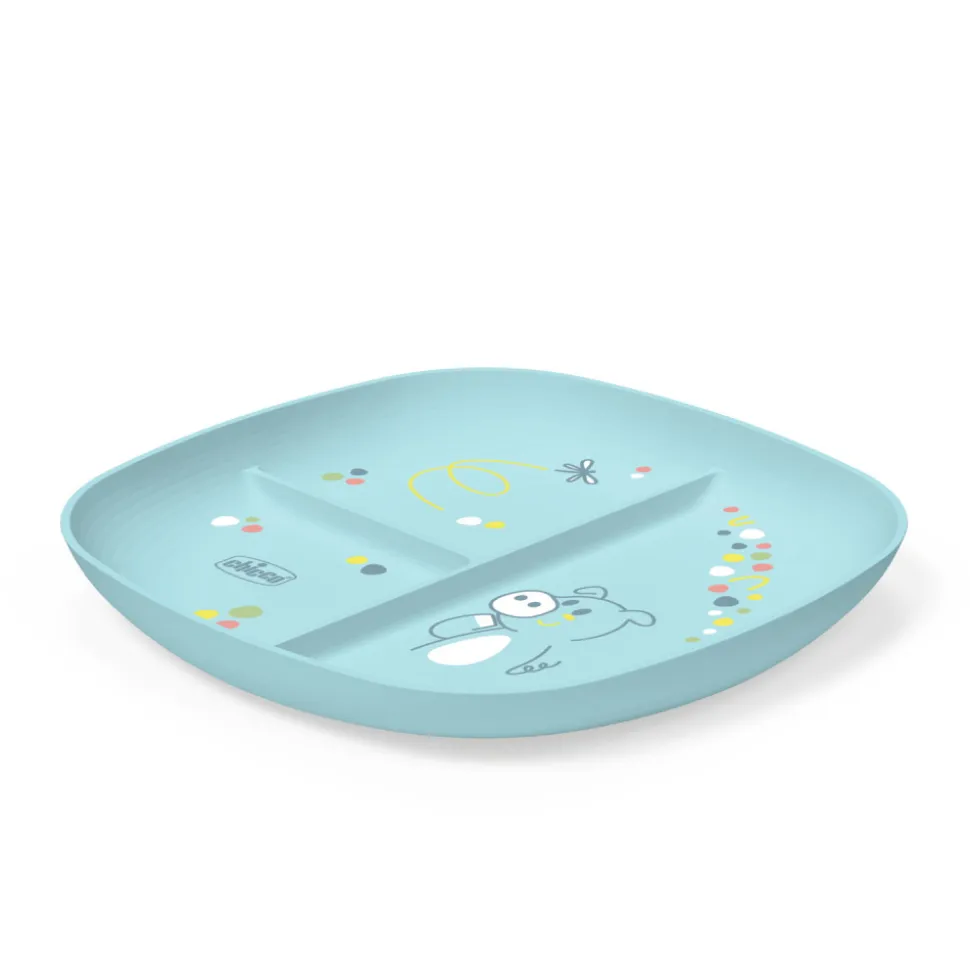 Assiette à portions bleu