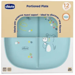 Assiette à portions bleu