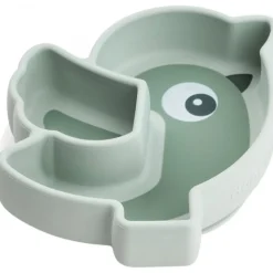 Assiette silicone avec ventouse birdee vert
