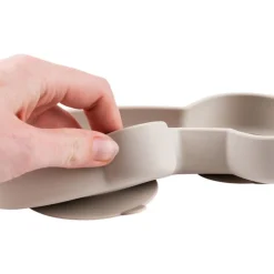 Assiette silicone avec ventouse lalee sable